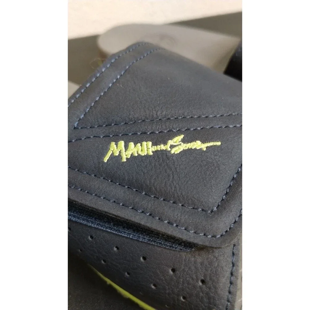 Maui and Sons Men Beach Cushion Slide Black and Green Size 11